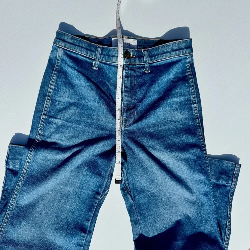 The Great. Sea Wide Leg High Rise Crop Jeans Women’s 26 Retro Boho Coastal Euro - Picture 6 of 15